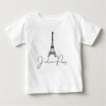 Jag älskar Paris Eiffeltornet Sött Vitt