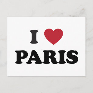 Jag älskar Paris Frankrike Vykort