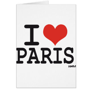 Jag älskar Paris Hälsningskort