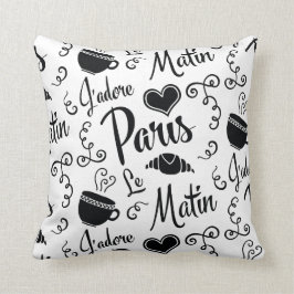 Jag älskar Paris i morgonen Kudde