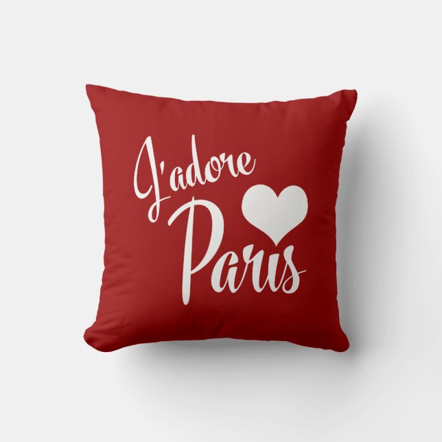 Jag älskar Paris - J'adore Paris! Kudde (Framsida)