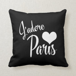 Jag älskar Paris - J'adore Paris vintagestil Kudde
