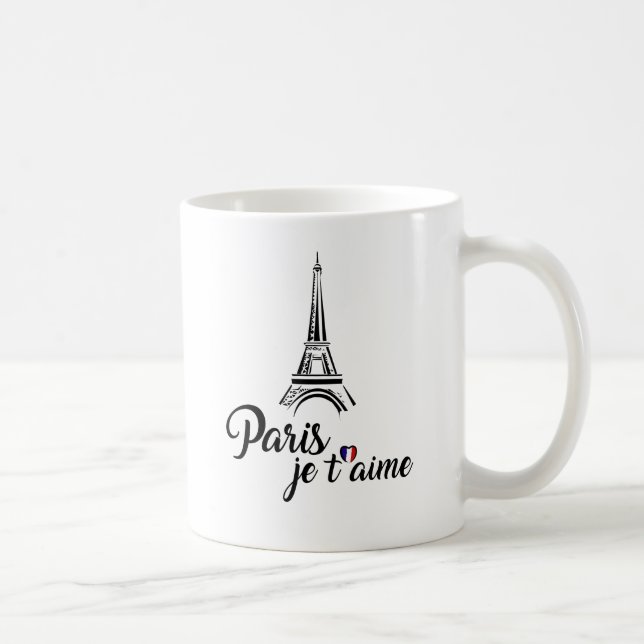 Jag älskar Paris Je t'aime Kaffemugg (Höger)