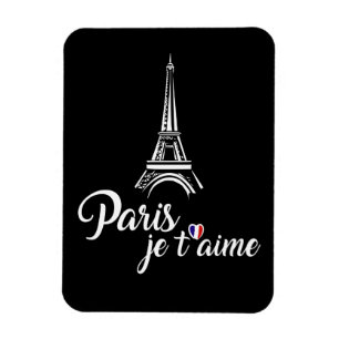 Jag älskar Paris Je t'aime Magnet