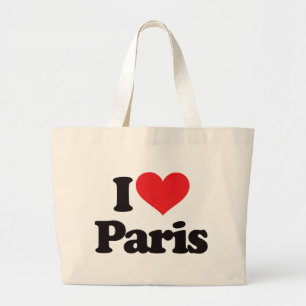 Jag älskar Paris Jumbo Tygkasse