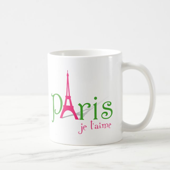 Jag älskar Paris Kaffemugg (Höger)