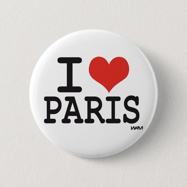 Jag älskar Paris Knapp (Framsida)