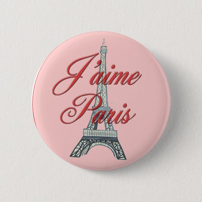 Jag älskar Paris Knapp (Framsida)