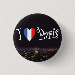 Jag älskar Paris knäppas Knapp