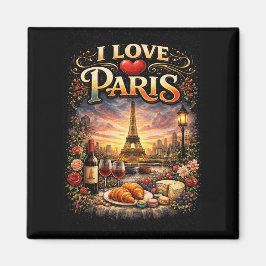 Jag älskar Paris Magnet