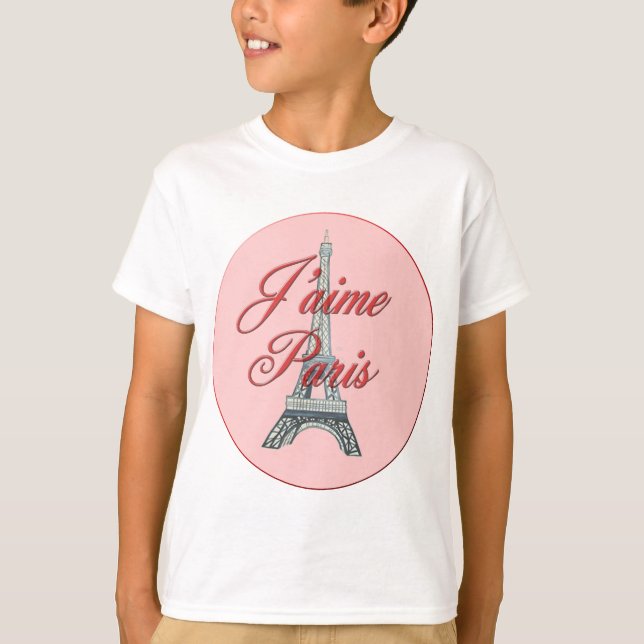 Jag älskar Paris T Shirt (Framsida)