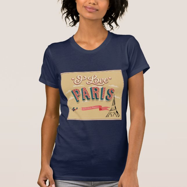 Jag älskar Paris Tee (Framsida)