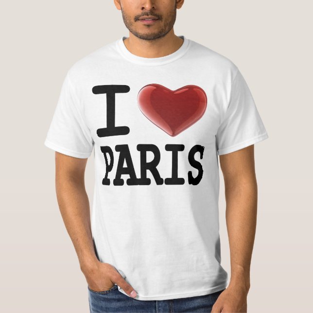 Jag älskar PARIS Tee (Framsida)