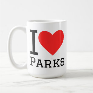 Jag älskar parker kaffemugg