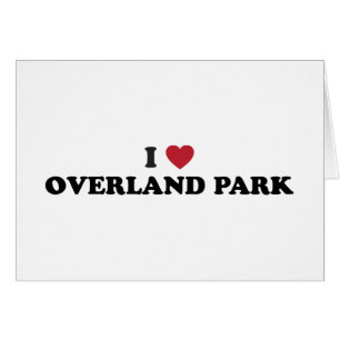 Jag älskar parkerar Overland Kansas Hälsningskort