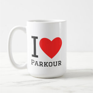 Jag älskar parkour kaffemugg