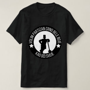 Jag älskar Partizan i svart-vitt T Shirt