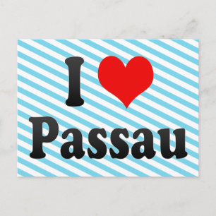 Jag älskar Passau, Tyskland. Ich Liebe Passau, Vykort