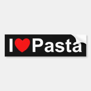 Jag älskar pasta (för hjärta) bildekal