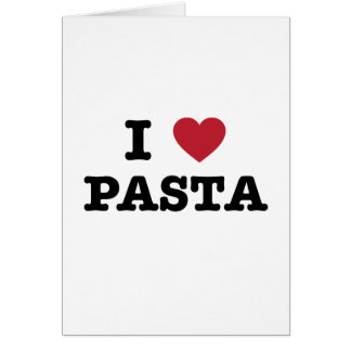 Jag älskar pasta hälsningskort