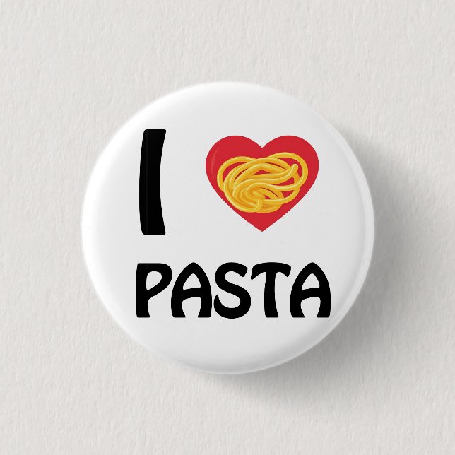 Jag älskar Pasta Knapp (Framsida)