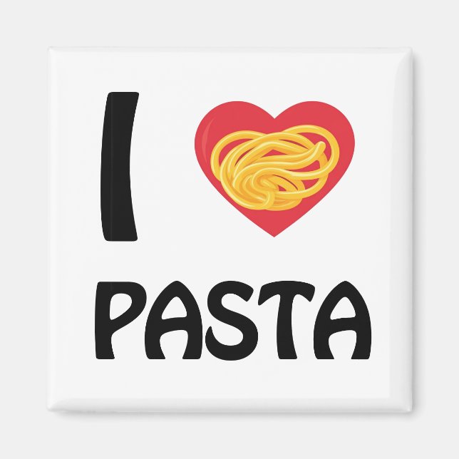 Jag älskar Pasta Magnet (Framsidan)