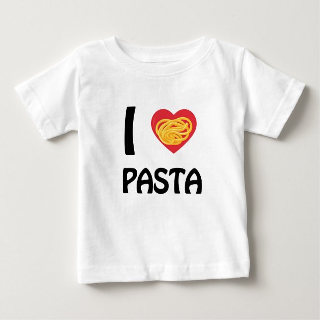 Jag älskar Pasta T Shirt (Framsida)
