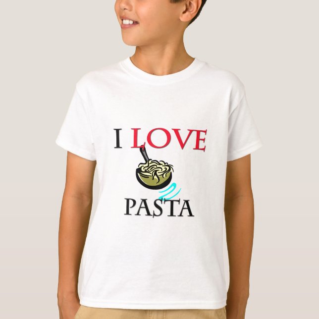 Jag älskar pasta tee shirt (Framsida)