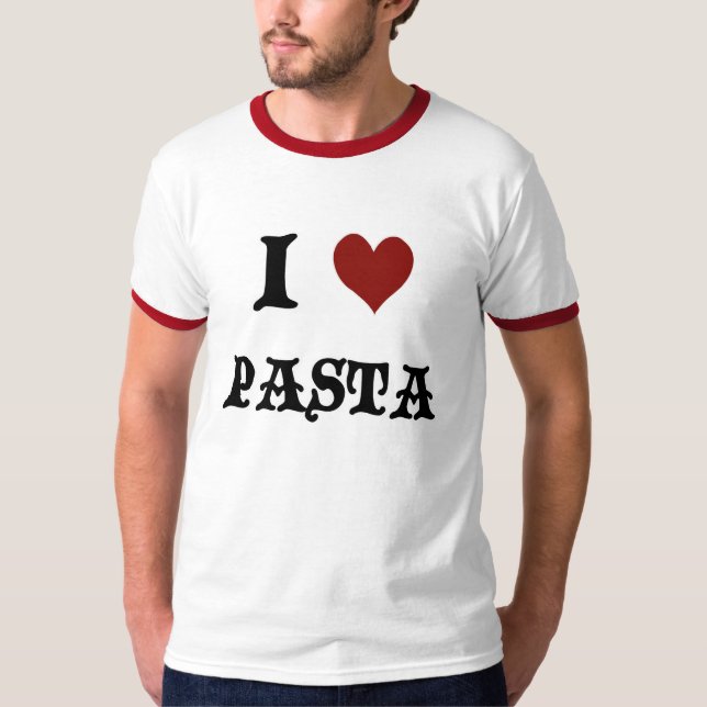 Jag älskar pastamäns T-Shirt (Framsida)