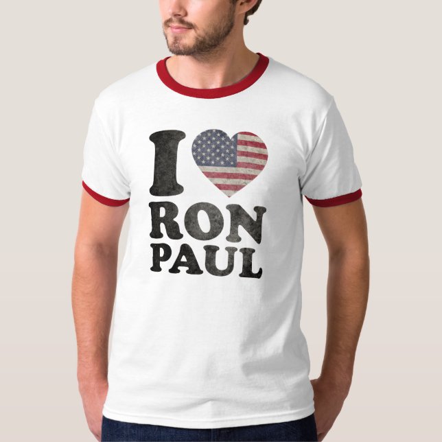 Jag älskar patriotiska Ron Paul Tröja (Framsida)