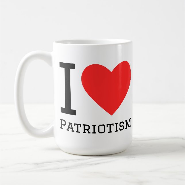 Jag älskar patriotism kaffemugg (Vänster)