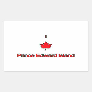 Jag älskar PEI Prince Edward Island Rektangulärt Klistermärke