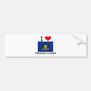 Jag älskar Pennsylvania Bildekal