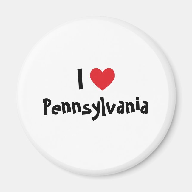 Jag älskar Pennsylvania Magnet (Framsidan)