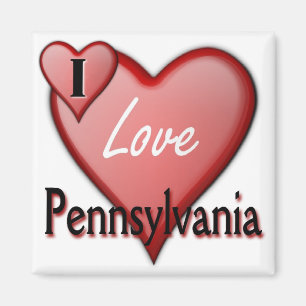 Jag älskar Pennsylvania Magnet