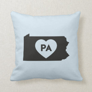 Jag älskar Pennsylvania statlig dekorativ kudde