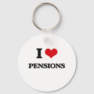 Jag älskar pensioner nyckelring
