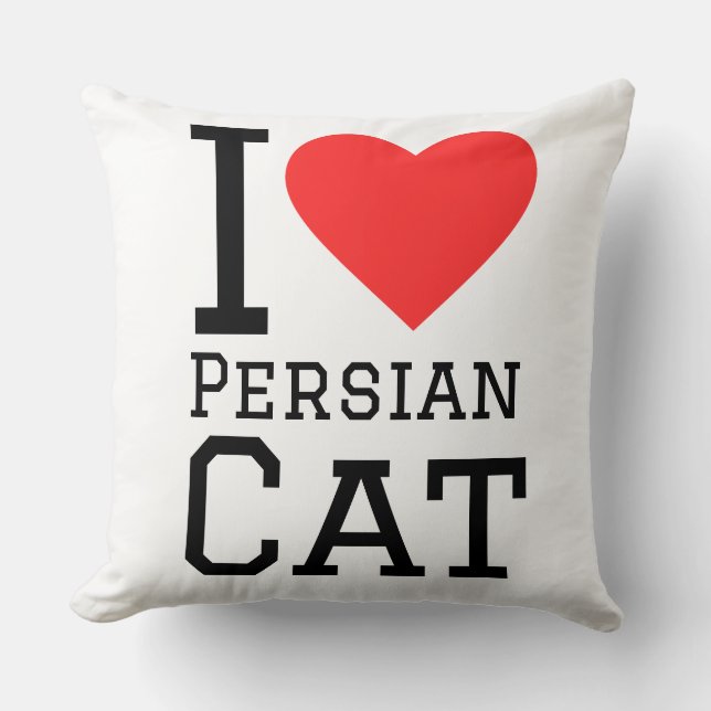 Jag älskar persisk katt  kudde (Framsida)