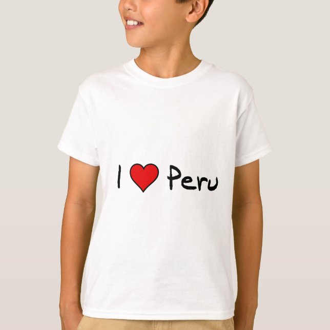 Jag älskar Peru Tee Shirt (Framsida)