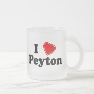 Jag älskar Peyton Frostad Glasmugg