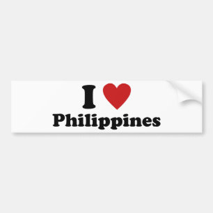 Jag älskar Philippines Bildekal