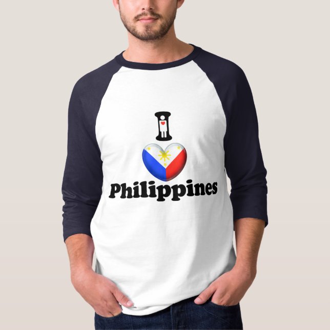Jag älskar Philippines Tee Shirt (Framsida)