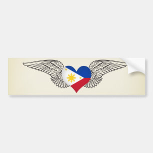 Jag älskar Philippines - vingar Bildekal