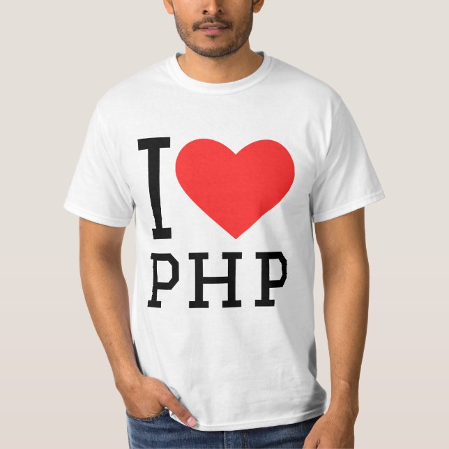 Jag älskar php  t shirt (Framsida)