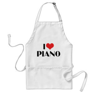 Jag älskar piano förkläde