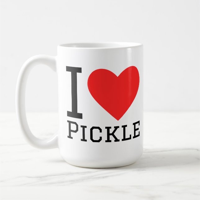 Jag älskar pickle kaffemugg (Vänster)