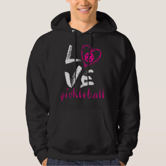 Jag älskar Pickleball Rolig Pickle Ball för spelar Hoodie