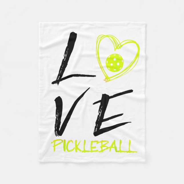 Jag älskar pickleball rolig pickle boll  fleecefilt (Framsidan)