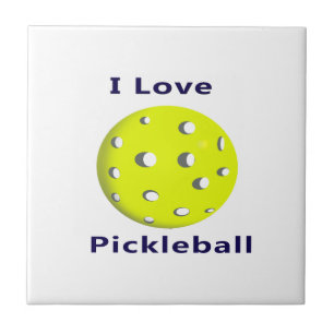 Jag älskar pickleball w gul ball.png kakelplatta