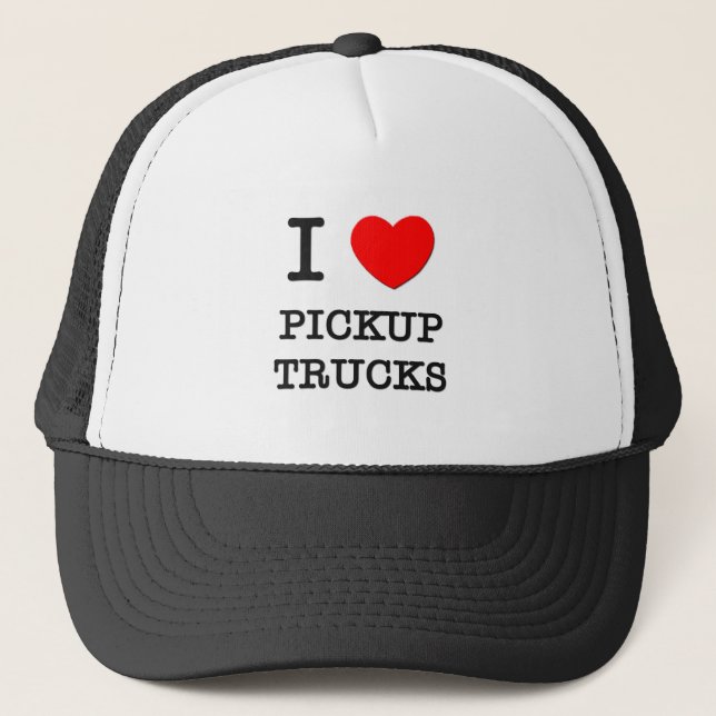 Jag älskar pickupa lastbilar truckerkeps (Framsida)